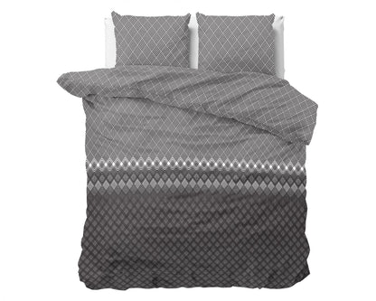 Flanell Cheng Bettbezug Anthrazit