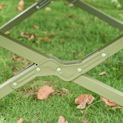 Campingbett Set mit Zelt Schlafsack Matratze 4 in 1 faltbar Dunkelgrün - Palo24