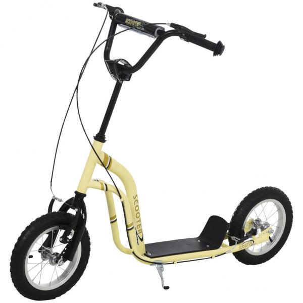 Tretroller Scooter Cityroller Kinder Mädchenroller verstellbar Aluminium Beige