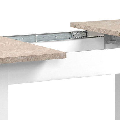 Esstisch ausziehbar 120x80 cm Sandstein Weiss - Palo24