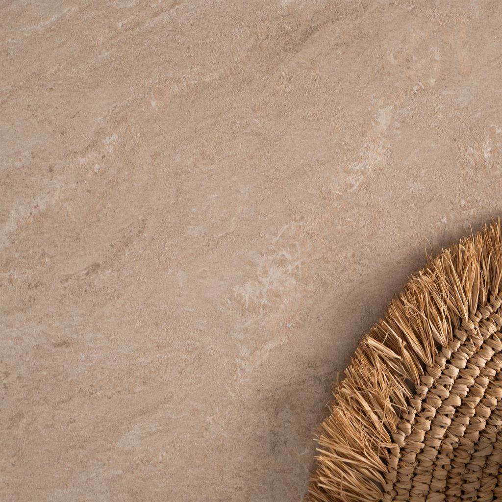 Esstisch ausziehbar 120x80 cm Sandstein Weiss - Palo24