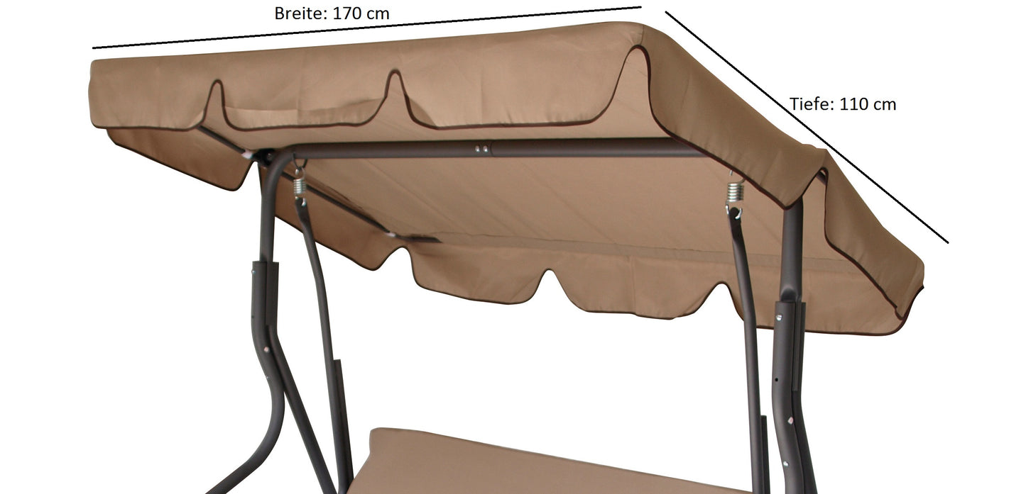 Telo copri tetto per altalena da veranda 170x110cm, color crema