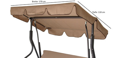 Telo copri tetto per altalena da veranda 170x110cm, color crema