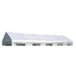 Telo copritetto PALMA per tenda 4x10 metri, PVC bianco incl. gomme di tensionamento