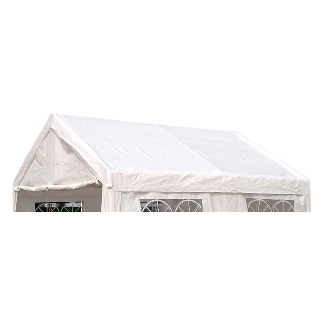 Bâche de toit PALMA pour tente 4x4 mètres, PVC blanc avec bandes élastiques