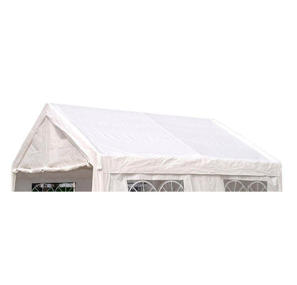 Bâche de toit PALMA pour tente 4x4 mètres, PVC blanc avec bandes élastiques