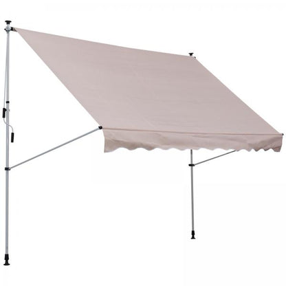 Tenda da sole a morsetto protezione solare beige 200 x 150cm