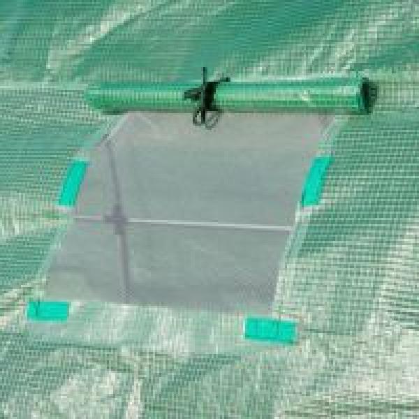 Foliengewächshaus Tomatengewächshaus Treibhaus Folientunnel Frühbeet mit Fenster Grün 395 x 195 x 190 cm - Palo24