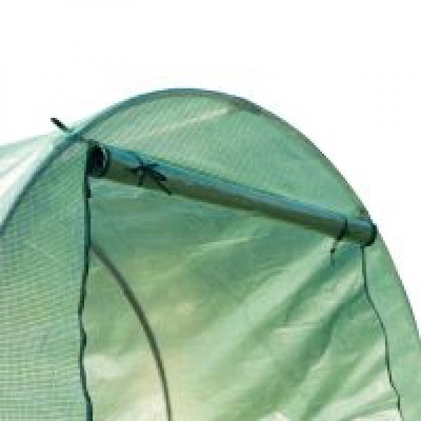 Foliengewächshaus Tomatengewächshaus Treibhaus Folientunnel Frühbeet mit Fenster Grün 395 x 195 x 190 cm - Palo24