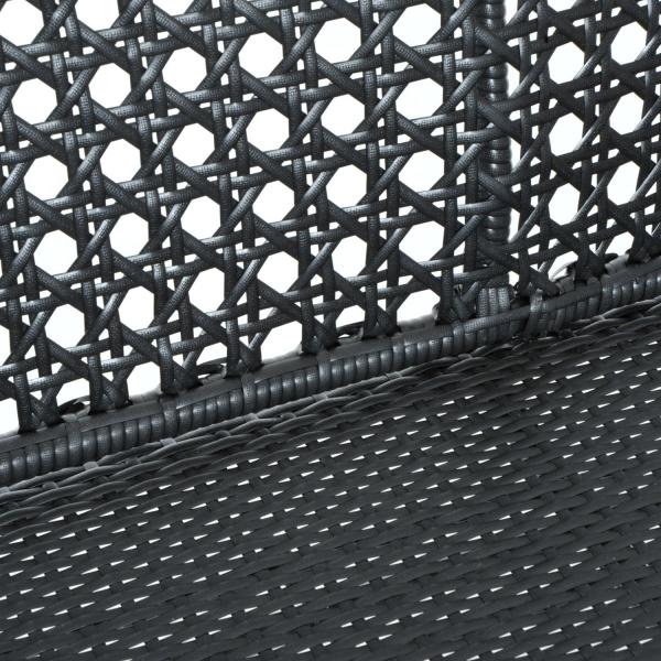 Schaukelbank Gartenschaukel Polyrattan 2-Sitzer schwarz - Palo24