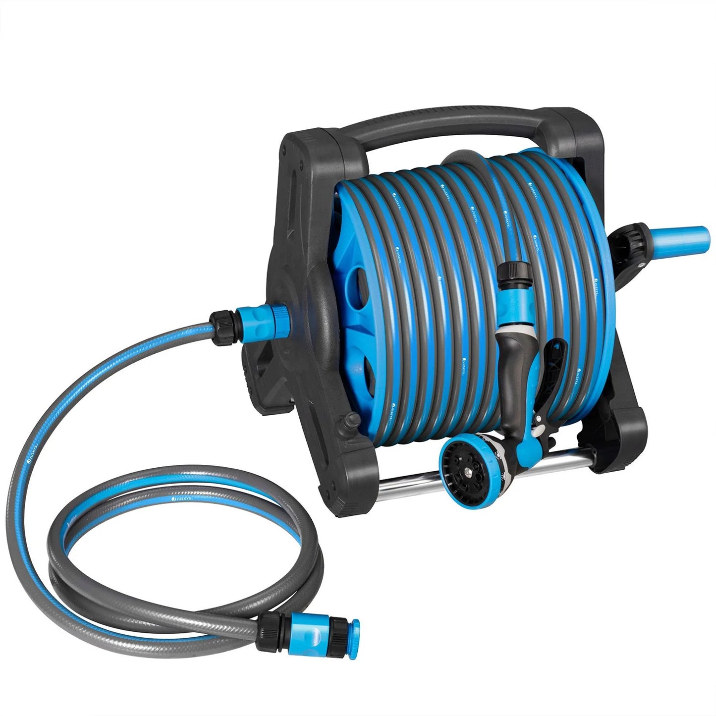 Avvolgitubo Mobile Basic 30 m Blu Con Doccetta Multifunzionale