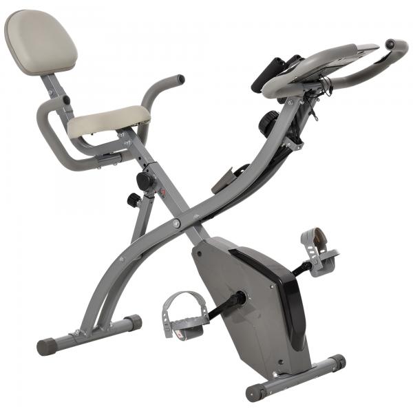 Heimtrainer mit LCD-Anzeige Grau 97 cm x 51 cm x 115 cm