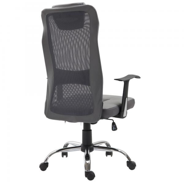 Bürostuhl höhenverstellbar Chefsessel Gaming Stuhl ergonomisch PU grau