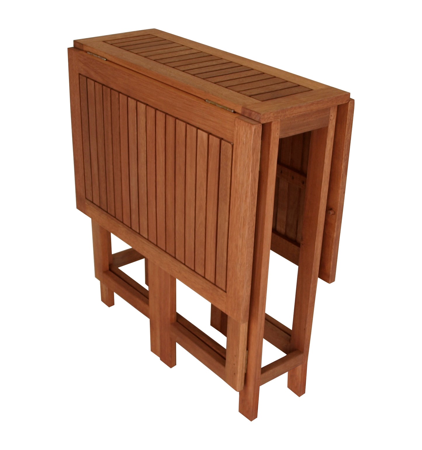 Table pliante double 107x65x74cm rectangulaire, eucalyptus huilé, certifiée FSC®