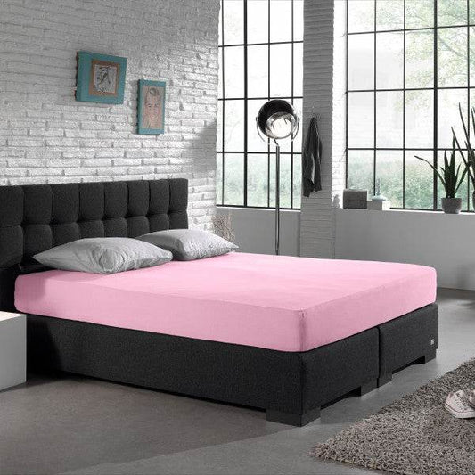 Doppelt Jersey 220 gr. Spannbettlaken Rose 160/180 x 200/220 cm - Palo24