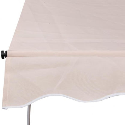 Tenda da sole a morsetto protezione solare beige 200 x 150cm