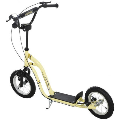 Tretroller Scooter Cityroller Kinder Mädchenroller verstellbar Aluminium Beige