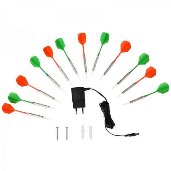 Elektronische Dartscheibe Dartboard Dart-set mit Tür LED Anzeige Soundeffekte