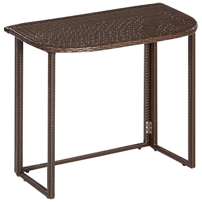 Ensemble banc d'angle GRAZ 2 pièces, banc d'angle + table pliante, acier + polyrotin, moka