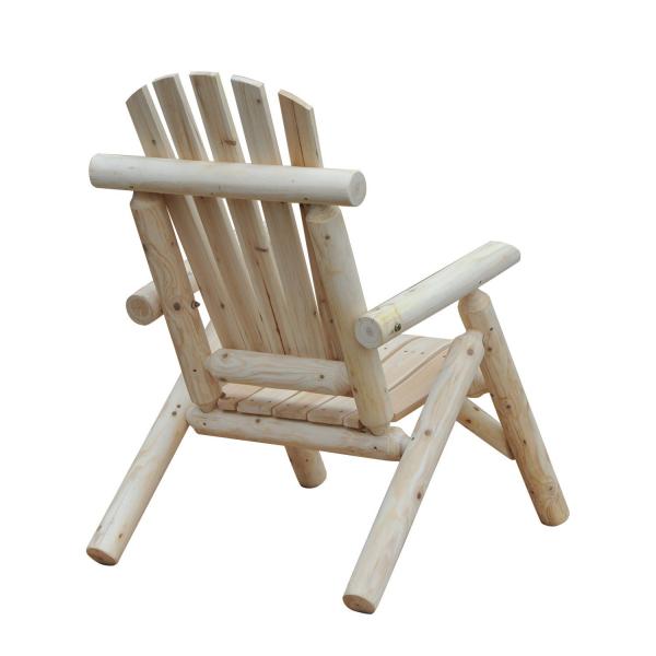 Adirondack Gartenstuhl Gartensessel Holzstuhl Hochlehner mit Armlehne Tannenholz Natur - Palo24