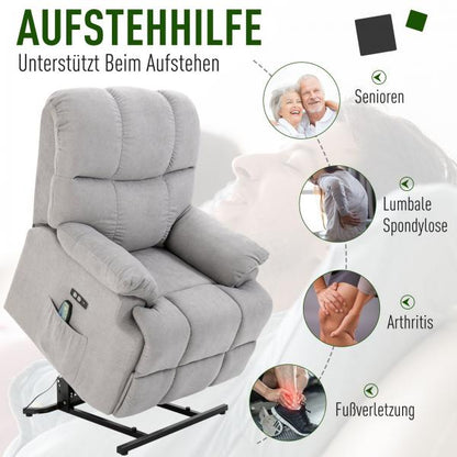 Fauteuil de massage avec fonction chauffante flanelle 83 cm x 95 cm x 105 cm