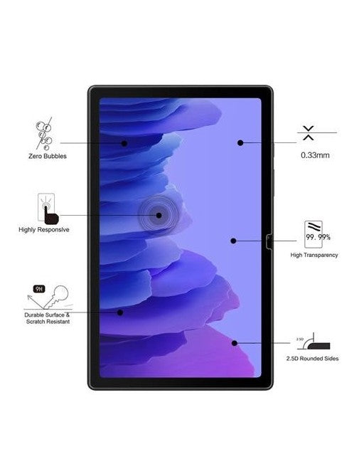 Eiger - Pellicola protettiva in vetro temperato 2.5D per Samsung Galaxy Tab A7 10.4" (2022/2020) compatibile con la custodia