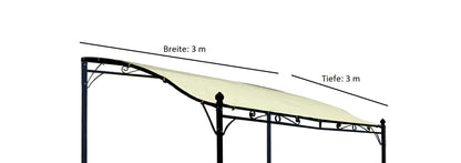 Sostituzione tetto padiglione ampliamento MANTOVA XL 3x3 metri, rivestito in PVC ecrù