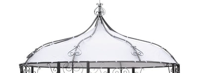 Toiture de remplacement pour pavillon BURMA, en polyester enduit PVC blanc