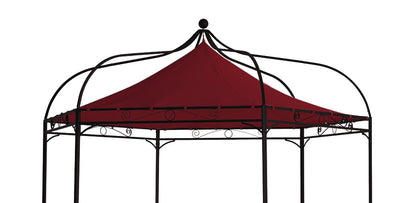 Toiture de remplacement pour pavillon MODENA, polyester enduit PVC bordeaux
