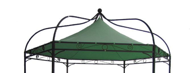 Toiture de remplacement pour pavillon MODENA, polyester enduit PVC vert