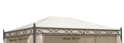 Dachplane für Pavillon RIVOLI 3x4 Meter, PVC beschichtet ecru