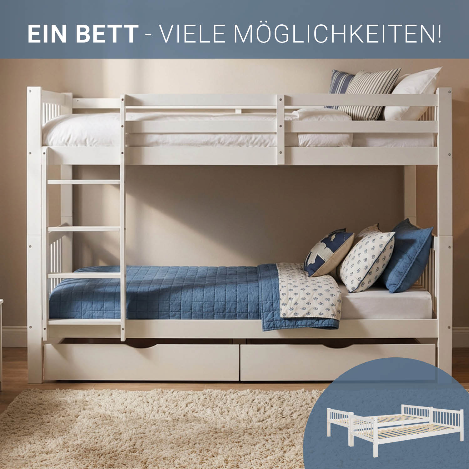 Kinderbett mit Bettkasten