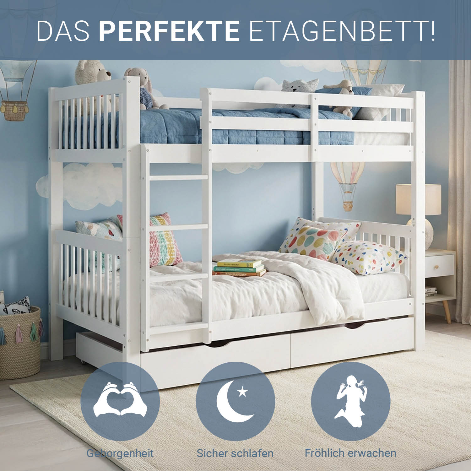 Kinderbett mit Bettkasten