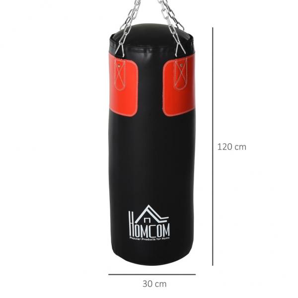 Boxsack Trainingsdummy Boxtraining Boxen mit Boxhandschuhen Schwarz Ø30 x 120 cm