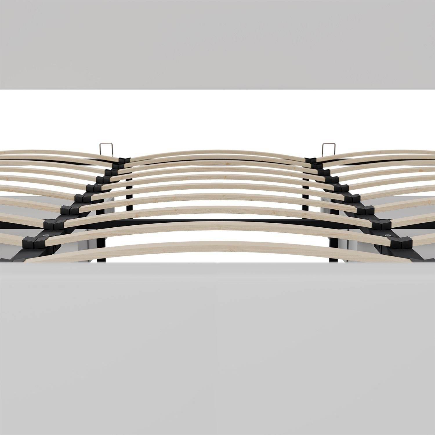 Polsterbett Lyon 180 x 200 cm mit Bettkasten, LED Beleuchtung, Lattenrost & Matratze Weiss - Palo24