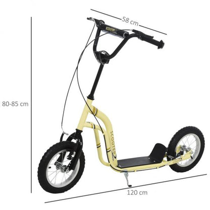 Tretroller Scooter Cityroller Kinder Mädchenroller verstellbar Aluminium Beige