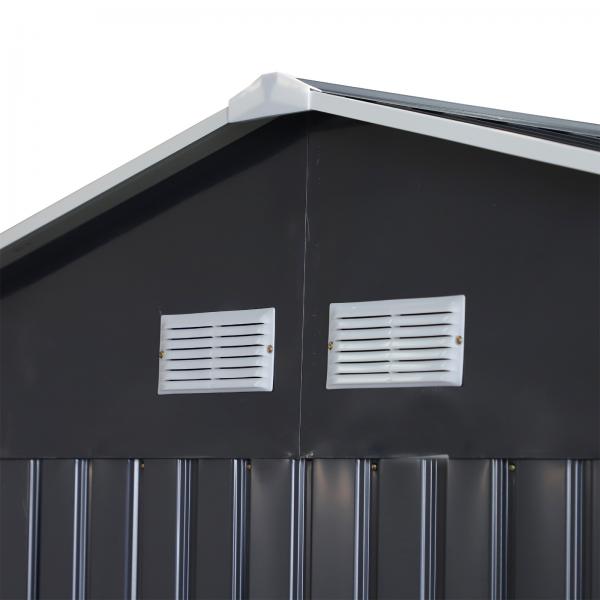 Gerätehaus Geräteschuppen grau 340 x 386 x 200 cm - Palo24