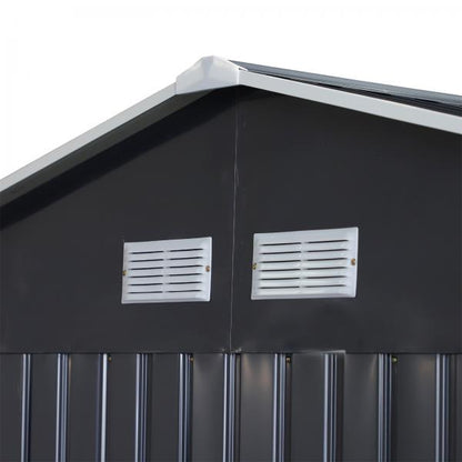 Gerätehaus Geräteschuppen grau 340 x 386 x 200 cm - Palo24