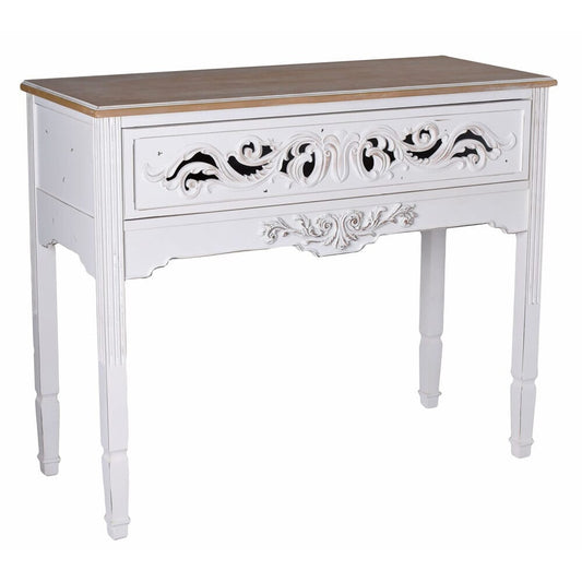 CREDENZA COUNTRY STYLE TAVOLO CONSOLLE TAVOLO DA PARETE BIANCO CONSOLLE ANTICA