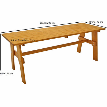 Set gruppo di sedute FREITAL 3 pezzi 200cm, pino impregnato