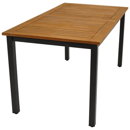 Garten Garnitur RAGUSA 5-teilig, Stahl + Akazie geölt, FSC®-zertifiziert - Palo24