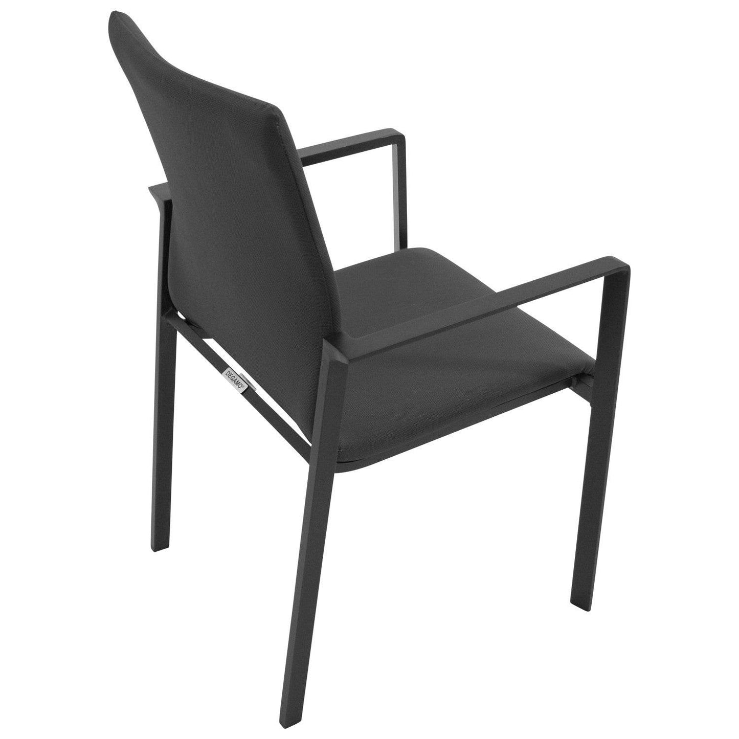 Garnitur REIMS 7-teilig, Alu + Glas + Kunstgewebe dunkelgrau - Palo24