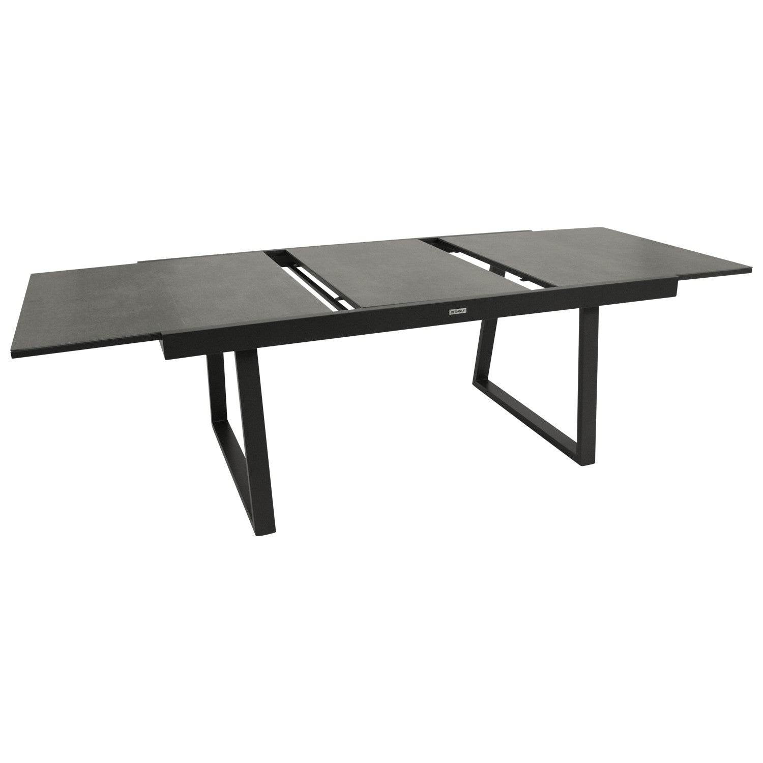 Garnitur REIMS 9-teilig, Alu + Glas + Kunstgewebe dunkelgrau - Palo24