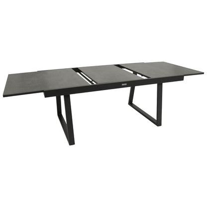 Garnitur REIMS 9-teilig, Alu + Glas + Kunstgewebe dunkelgrau - Palo24