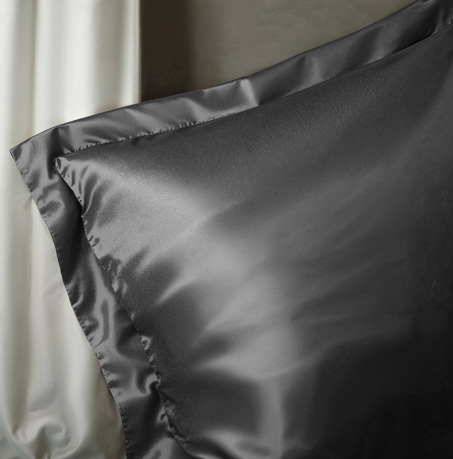 Bettbezug 140x220 cm Glänzend Anthrazit