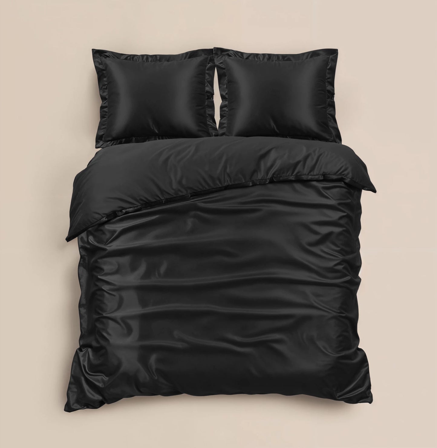 Bettbezug Glänzend Schwarz