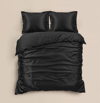 Bettbezug Glänzend Schwarz