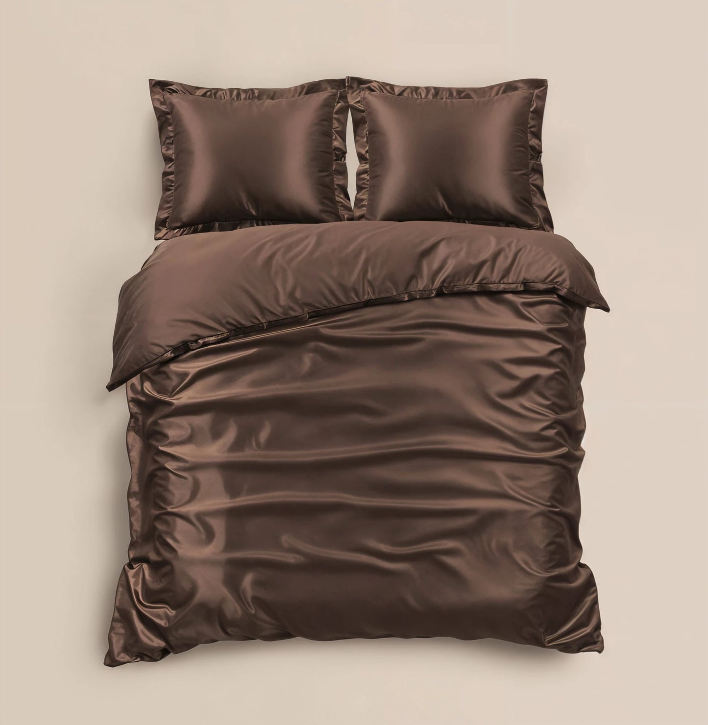Bettbezug 240x220 cm Glänzend Braun