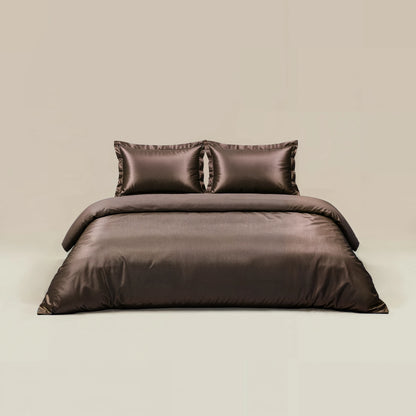 Bettbezug 240x220 cm Glänzend Braun