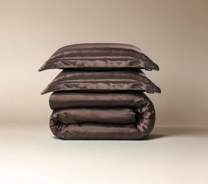 Bettbezug 240x220 cm Glänzend Braun